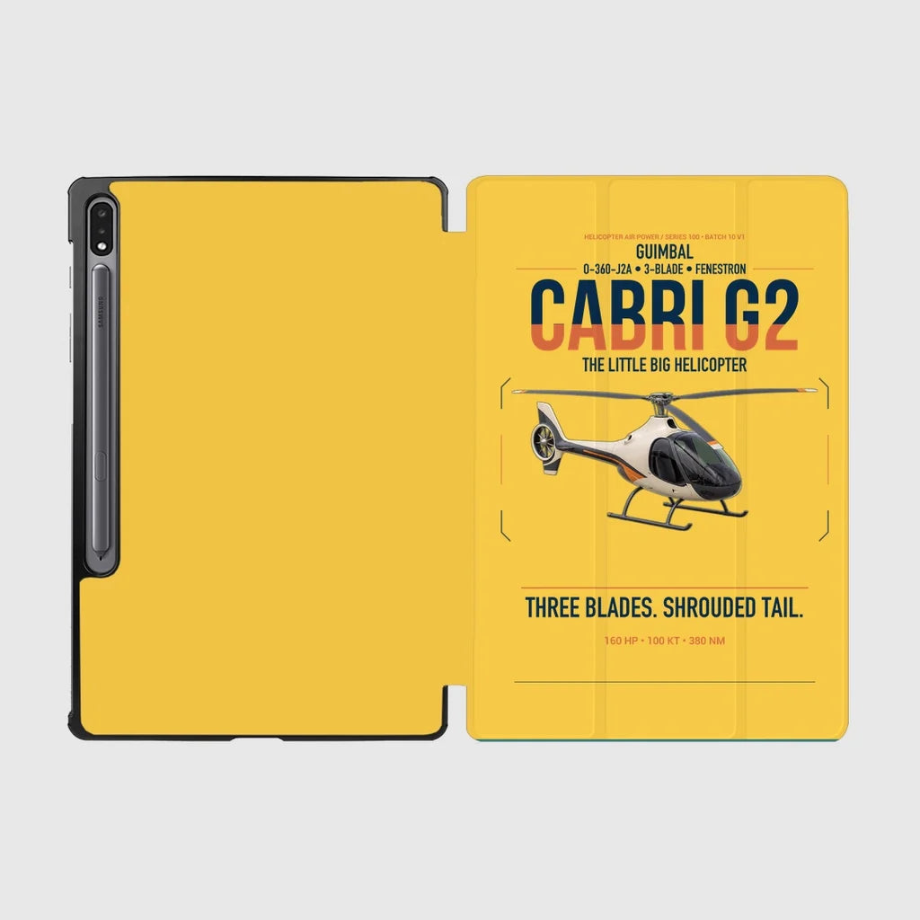 Guimbal Cabri G2 design on yellow samsung tablet tablet case