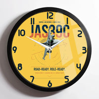 Thumbnail for Saab JAS 39C Gripen design on yellow framed wall clock