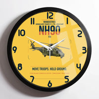 Thumbnail for NHIndustries NH90 TTH design on yellow framed wall clock