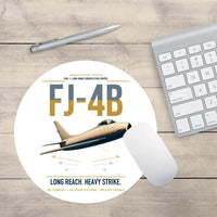 Thumbnail for FJ-4B Fury design on white round mouse pad