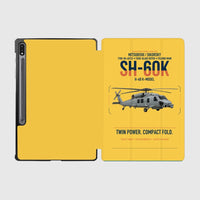 Thumbnail for Mitsubishi Sikorsky SH-60K design on yellow samsung tablet tablet case