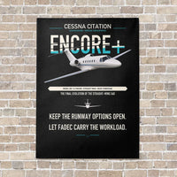 Thumbnail for Cessna Citation Encore+ vertical canvas print - no frame - black background