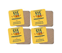 Thumbnail for De Havilland Canadair 515 design on yellow 4 pieces set coaster