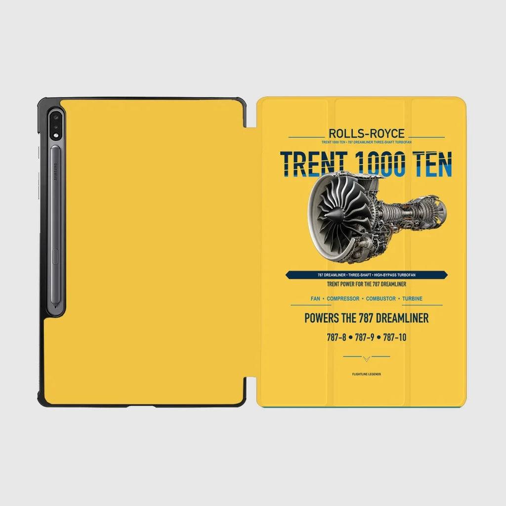 TRENT 1000 TEN design on yellow samsung tablet tablet case