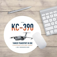 Thumbnail for Embraer KC-390 Millennium design on white round mouse pad