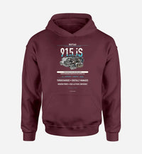 Thumbnail for 915 iS design on dark red hoodie single side