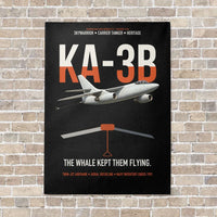 Thumbnail for KA-3B Skywarrior vertical canvas print - no frame - black background