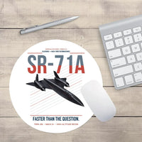 Thumbnail for SR-71A Blackbird design on white round mouse pad