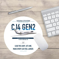 Thumbnail for Cessna Citation CJ4 Gen2 design on white round mouse pad
