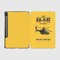 Thumbnail for Boeing AH-64E Apache Guardian design on yellow samsung tablet tablet case