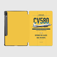 Thumbnail for Convair 580 design on yellow samsung tablet tablet case