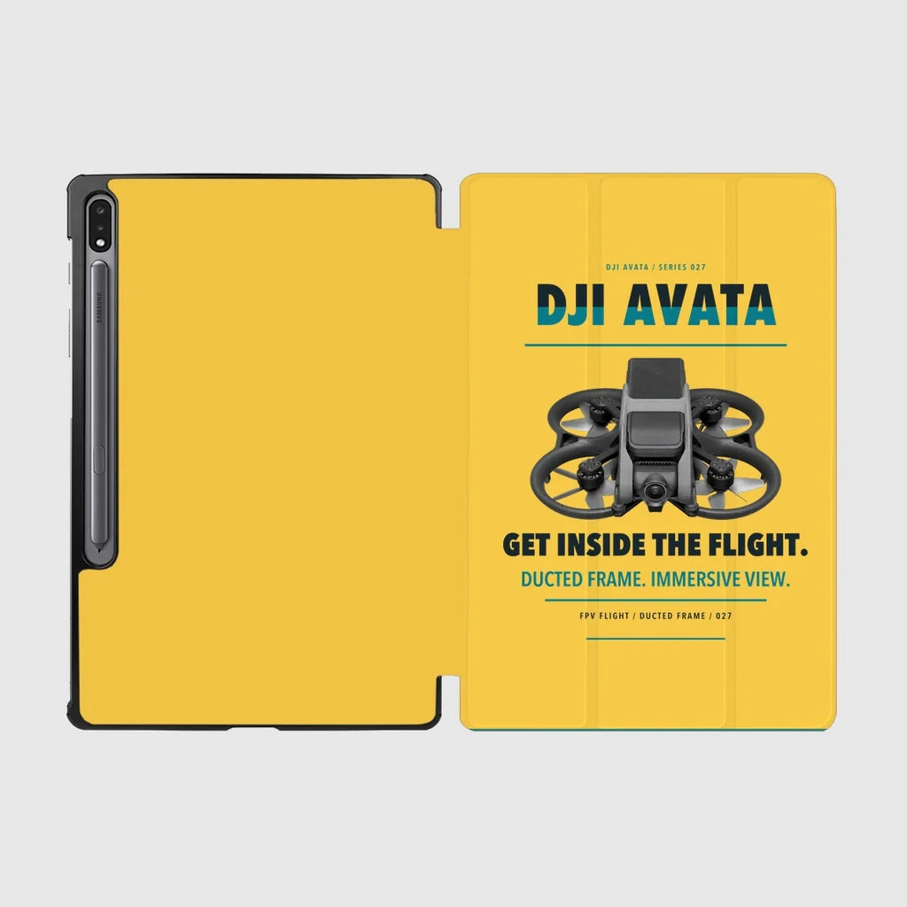 DJI Avata design on yellow samsung tablet tablet case