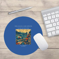 Thumbnail for VINTAGE G4488 - The Logging Camp Lifeline - Designed Mouse Pads design on blue round