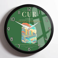 Thumbnail for Curacao International Airport CUR Wall-Clock Framed - Green
