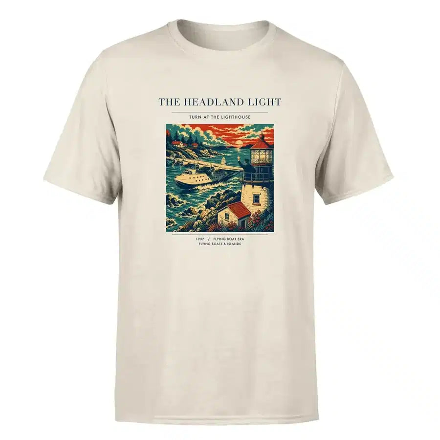 VINTAGE G4078 - The Headland Light - Premium T-Shirt design on beige premium t shirt