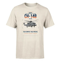 Thumbnail for Sikorsky CH-148 Cyclone design on beige t-shirt, single-side print