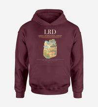 Thumbnail for Laredo International Airport (LRD) design on dark red hoodie single-side print