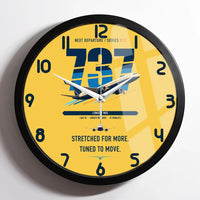 Thumbnail for Boeing 737 MAX 10 design on yellow framed wall clock
