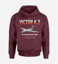 Thumbnail for Handley Page Victor K.2 design on dark red double-side hoodie, single-side print