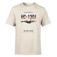 Thumbnail for HC-130J COMBAT KING II design on beige double-side t-shirt, single-side print