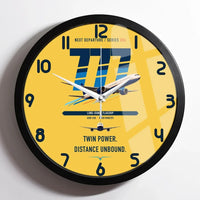 Thumbnail for Boeing 777-300ER design on yellow framed wall clock
