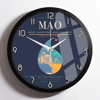 Thumbnail for Manaus - Eduardo Gomes International Airport MAO Wall-Clock Framed - Navy Blue