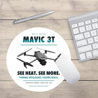 Thumbnail for DJI Mavic 3 Thermal design on white round mouse pad