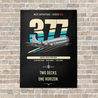 Thumbnail for Boeing 377 Stratocruiser vertical canvas print - no frame - black background