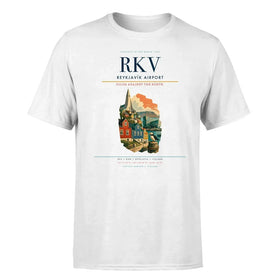 Single-Side Printing — Reykjavík Airport (RKV) Double-Side T-Shirt