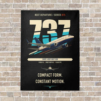 Thumbnail for Boeing 737-700 NG vertical canvas print - no frame - black background