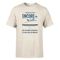 Thumbnail for Cessna Citation Encore+ design on beige double-side t-shirt, single-side print