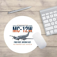 Thumbnail for MC-12W Liberty Eyes Over The Ground design on white round mouse pad