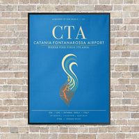 Thumbnail for Catania-Fontanarossa Airport CTA - Canvas Framed - Turquoise