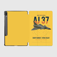 Thumbnail for Saab AJ 37 Viggen design on yellow samsung tablet tablet case