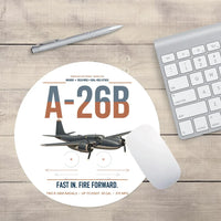 Thumbnail for A-26B Invader design on white round mouse pad