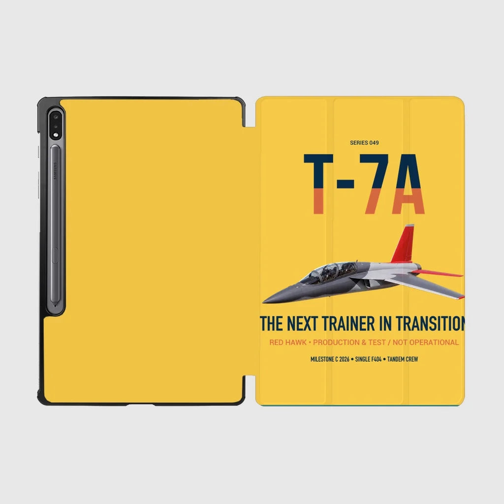 T-7A Red Hawk design on yellow samsung tablet tablet case