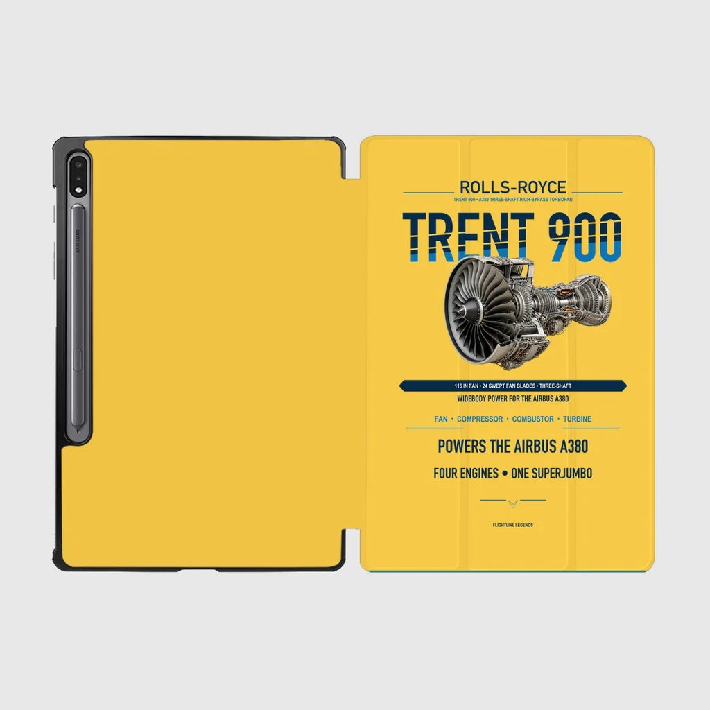 TRENT 900 design on yellow samsung tablet tablet case