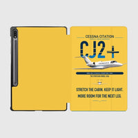 Thumbnail for Cessna Citation CJ2+ design on yellow samsung tablet tablet case