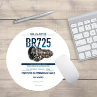 Thumbnail for BR725 design on white round mouse pad