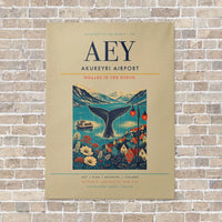 Thumbnail for Akureyri Airport AEY - Canvas No Frame - Beige