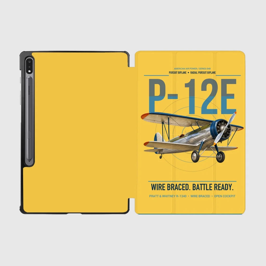 Boeing P-12E design on yellow samsung tablet tablet case
