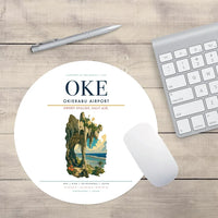 Thumbnail for Okierabu Airport (OKE) design on white round mouse pad