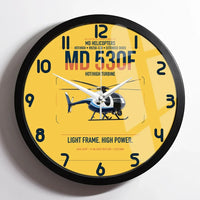 Thumbnail for MD Helicopters MD 530F design on yellow framed wall clock