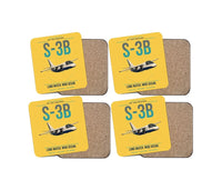 Thumbnail for S-3B Viking design on yellow 4 pieces set coaster