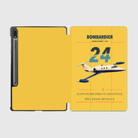 Thumbnail for Bombardier Learjet 24 design on yellow samsung tablet tablet case