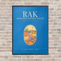Thumbnail for Marrakech Menara Airport RAK - Canvas Framed - Turquoise