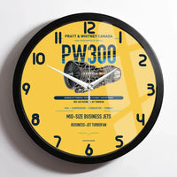 Thumbnail for PW300 design on yellow framed wall clock
