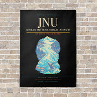 Thumbnail for Juneau International Airport JNU vertical canvas print - no frame - black background