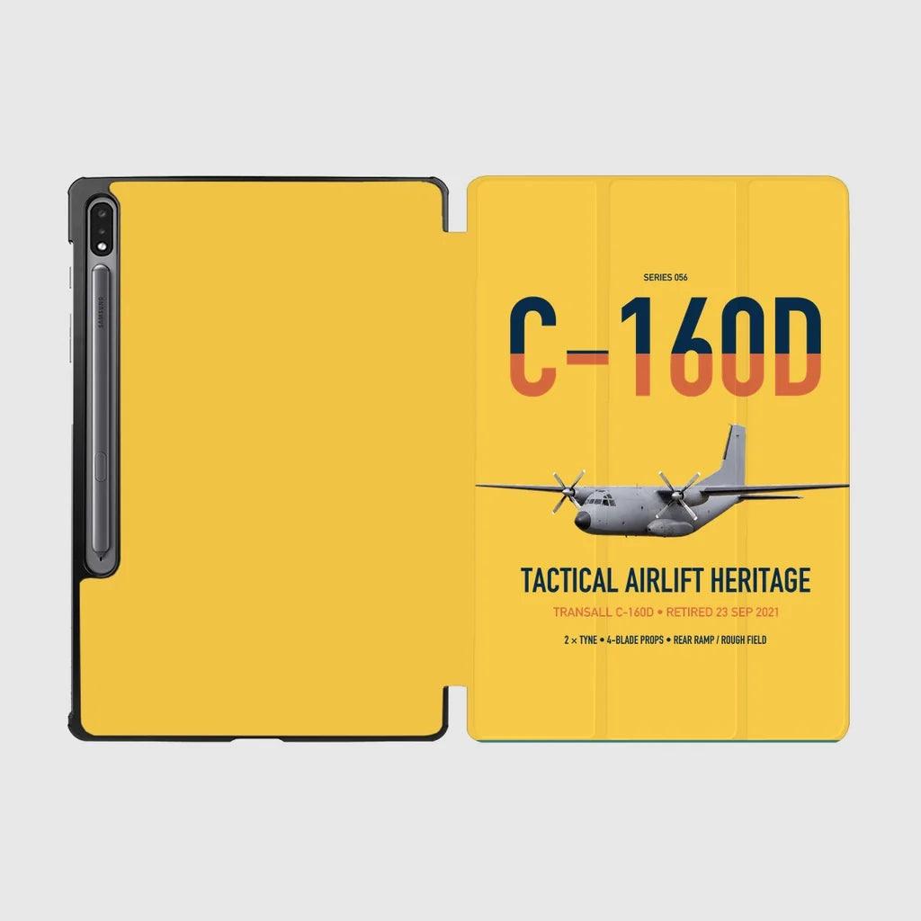 Transall C-160D design on yellow samsung tablet tablet case