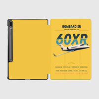 Thumbnail for Bombardier Learjet 60XR design on yellow samsung tablet tablet case